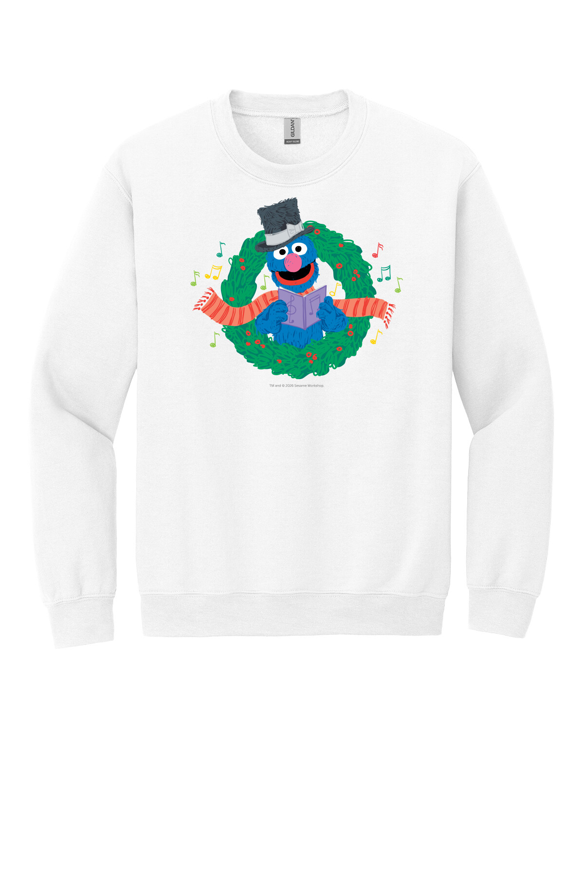 Grover Christmas Caroling Adult Unisex Sweatshirt