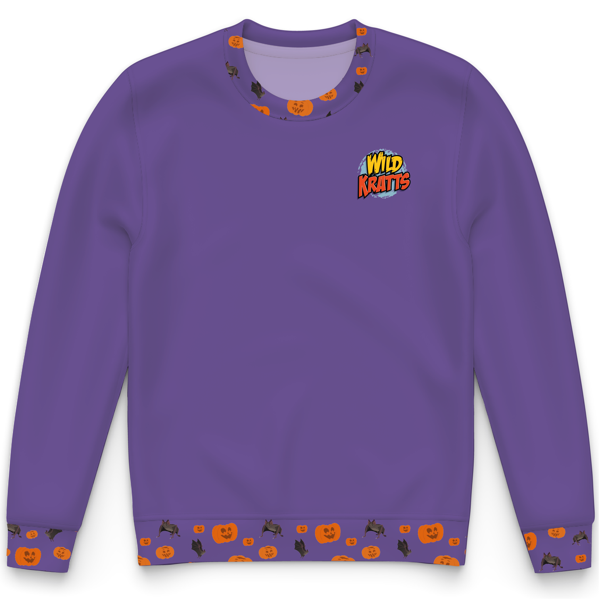Wild Kratts Pumpkins & Bats Purple Crewneck Sweatshirt - TODDLER