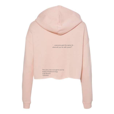 H.O.P.E Lyric Line Women’s Lightweight Cropped Hoodie