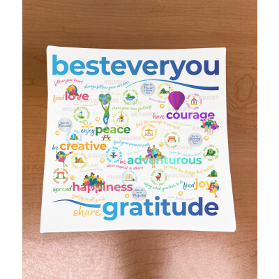 Best Ever You Curved Glass Tray (8" x 8")