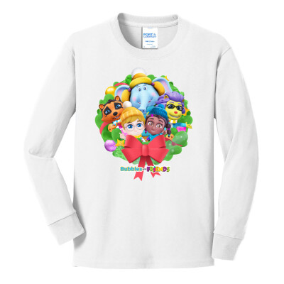 Bubbles & Friends Holiday Children's Long Sleeve T-Shirt- Holiday Friends