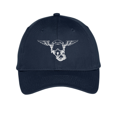 Black Logo Embroidered Twill Cap