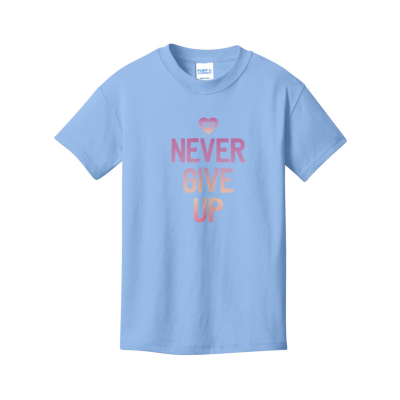 NeverGiveUp Youth Port & Company  Core Cotton Tee