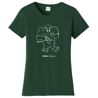 Bubbles and Friends - Happy Doodles (White) Bubbles Ladies T-Shirt