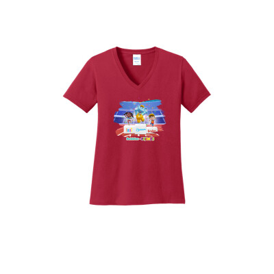 Bubbles and Friends - Summer Games Collection Team Medals Women V-Neck T-Shirt