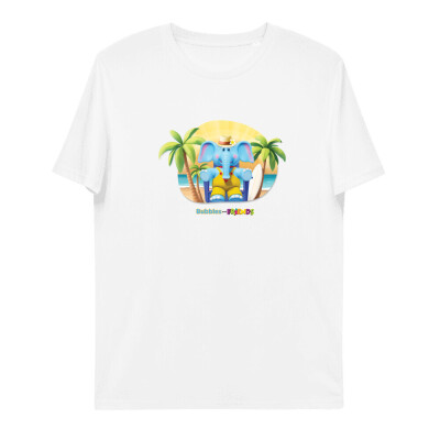 Bubbles & Friends Summer Beach Unisex Organic Cotton T-Shirt