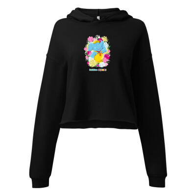 Bubbles & Friends Mothers Day Flowers Women's Cropped Sweatshirt