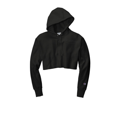 Embroidered Champion ® Women’s Reverse Weave ® Cropped Cut-Off Hooded Sweatshirt or Similar