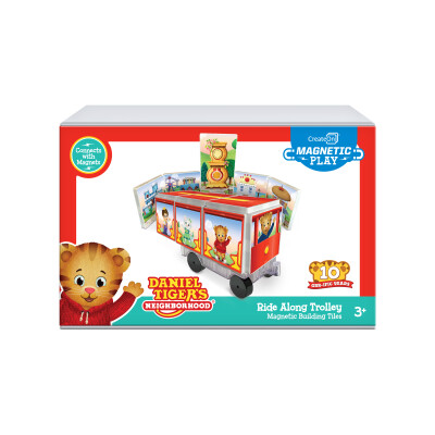Daniel Tiger's Neighborhood - Ride-Along Trolley Magna-Tiles Structures Set