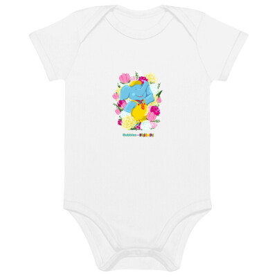 Bubbles & Friends Mothers Day Flowers Organic Cotton Baby Bodysuit