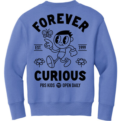 PBS KIDS Forever Curious Youth Core Fleece Crewneck Sweatshirt
