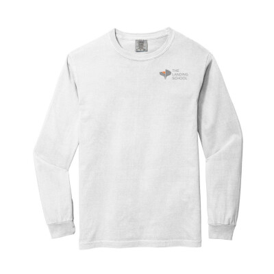 The Landing School - Heavy Weight 100% Cotton Long Sleeve Tee - printed on front and back