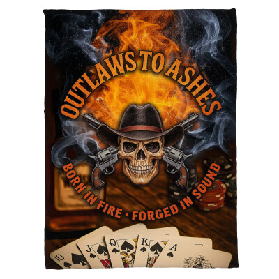 Outlaws to Ashes Fleece Blanket - Coral - Small (30" x 40")