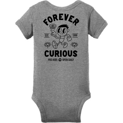 PBS KIDS Forever Curious Infant Short Sleeve Baby Rib Bodysuit