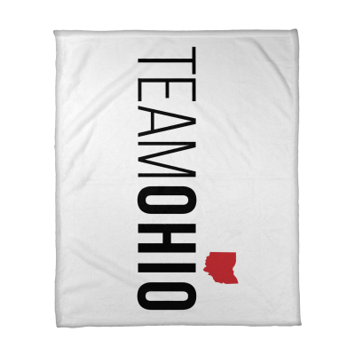 Team Ohio Fleece Blankets - Black Text (50" x 60")