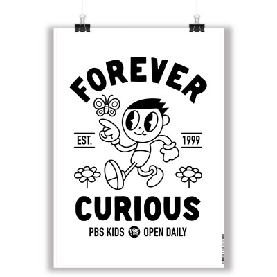 PBS KIDS Forever Curious Portrait Standard Poster: Size A2 (23.4" x 16.5")