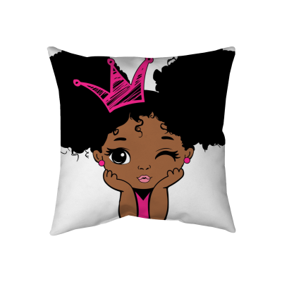 Peakaboo Girl trowPillow - Two-Sided Spun Polyester (Insert included) - Assorted Sizes (14x14, 16x16, 18x18, 20x20, 26x26)