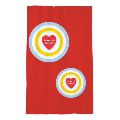 I LOVE YOU BUNCHES! "Bullseye - Right" Window Curtain - 50" x 84"
