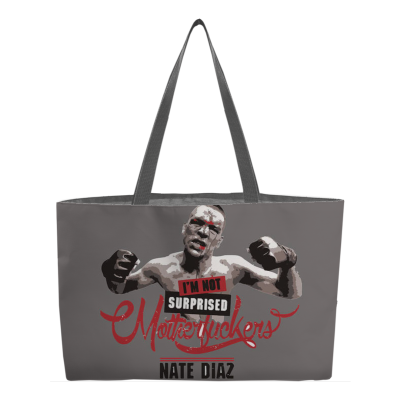 Nate Diaz I'm Not Surprised All Over Printed Double-Sided Weekender Tote - Woven Handle