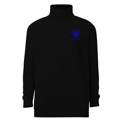 Percolate Peace Embroidered Unisex Fleece Pullover | Cotton Heritage M2475