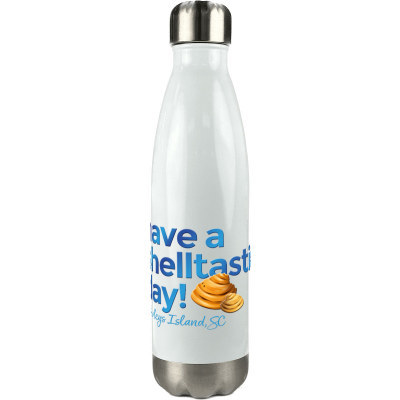 Shelltastic Day! 20 oz Stainless Steel Insulated Water Bottle - White