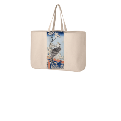 「Hawk and Cherry Blossoms」 Port Authority® - Jumbo Tote