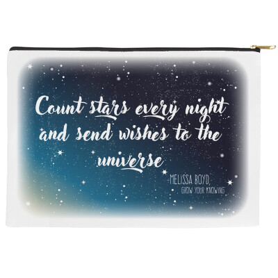 Accessory Pouches - Black Zipper  12.5" X 7"