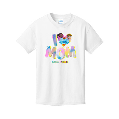 Bubbles & Friends Mothers Day I love Mom Children's Tee