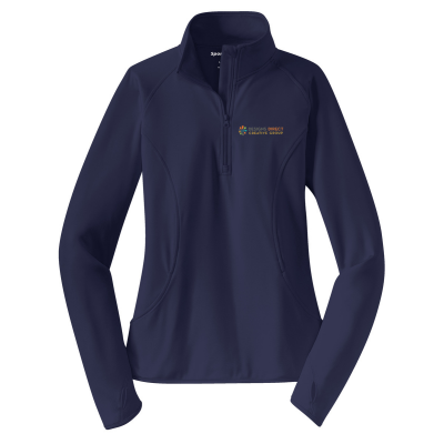 DDCG Ladies Embroidered Stretch 1/2-Zip Pullover