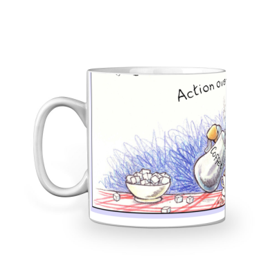 11oz White Ceramic Mug - Action Over Indecision