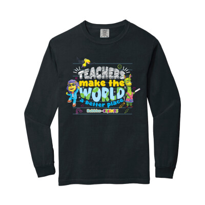 Bubbles & Friends Teacher Appreciation World Long Sleeve Adult T-Shirt