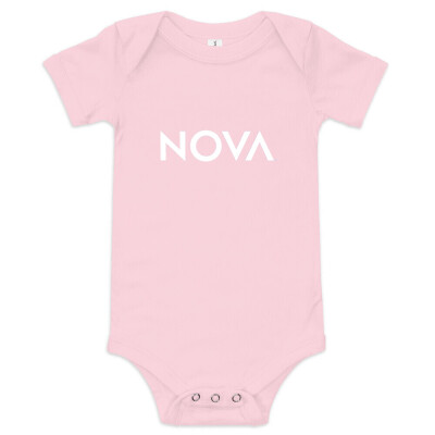 NOVA White Logo Baby Onesie