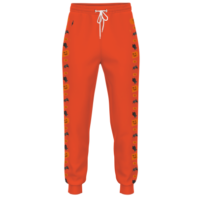 Pumpkins & Bats Youth Performance Jogger Orange