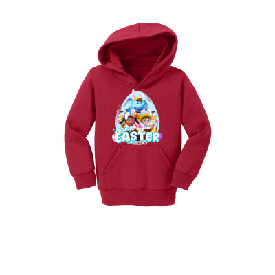 Bubbles & Friends Easter Toddler Fleece Pullover Hooded Sweatshirt