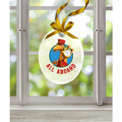 Dinosaur Train - Glass Ornament - Oval (Portrait 3.75" x 3")