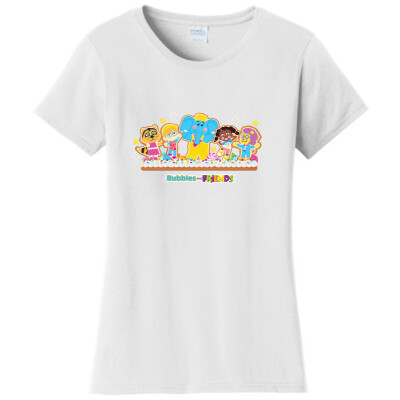 Bubbles & Friends Womens Holiday T-Shirt- Gingerbread Friends