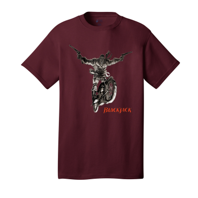 BLACKJACK  ADULT "Motorcycle" Cotton T-Shirt