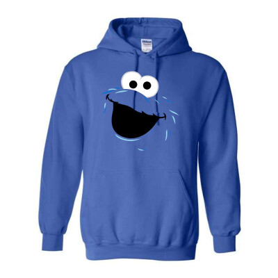 Cookie Monster Face Adult Hoodie