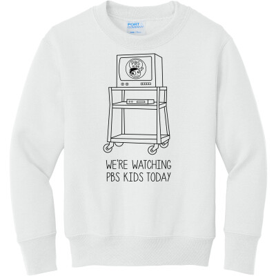 "Watching PBS KIDS" Youth Core Fleece Crewneck Sweatshirt