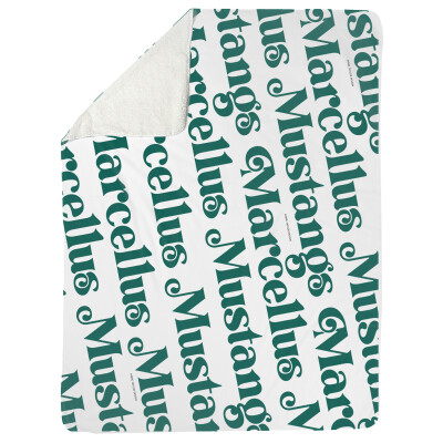 Marcellus Mustangs- Sherpa Blanket (60" x 80")