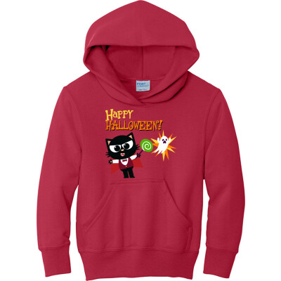 Milo Halloween Youth Fleece Hoodie | Cozy Pullover Sweatshirt for Kids