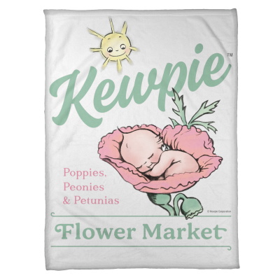 Kewpie® / Flower Market Fleece Blankets - Coral (30" x 40")