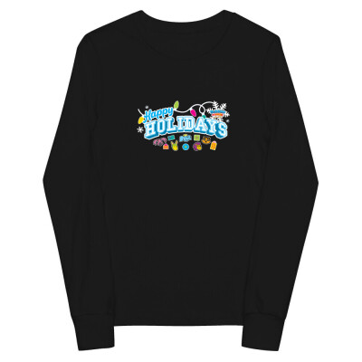 Bubbles & Friends Holiday Happy Holidays Children's Long Sleeve Tee
