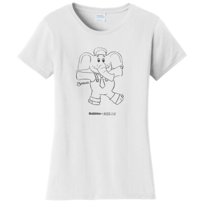 Bubbles and Friends - Happy Doodles Bubbles Ladies T-Shirt