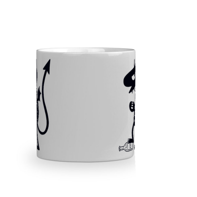 Luci Demon White Ceramic Mug - Ceramic 11 oz