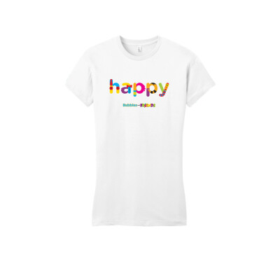 Bubbles and Friends - Happy Womens Fitted T-Shirt