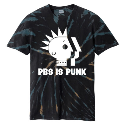 PBS is Punk Tie-Dye V-Neck Tee
