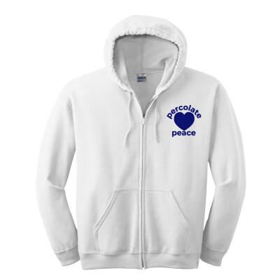 Percolate Peace Embroidered Gildan® - Heavy Blend™ Full-Zip Hooded Sweatshirt