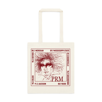 Red MPB Beethoven Vintage Tote Bag