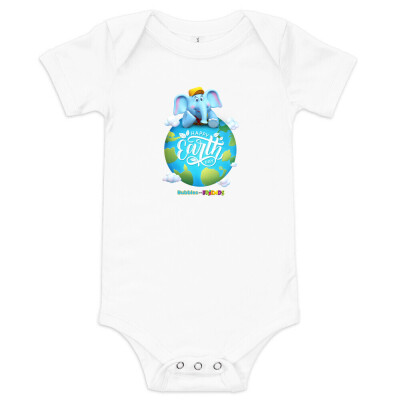 Bubbles & Friends Earth Day Planet Baby Short Sleeve Onesie